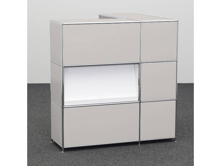 Empfangstheken System4, Hellgrau, Neu - Elegant & Stilvoll