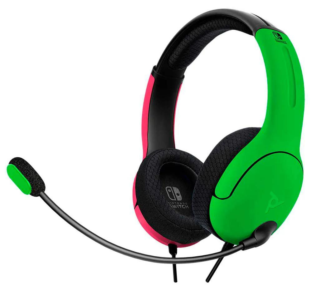 PDP Stereo Headset LVL40 voor Nintendo Switch, PC, iPad, Mac en Laptop, Roze/Groen