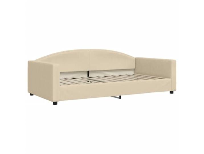vidaXL Tagesbett Creme 100x200 cm Stoff