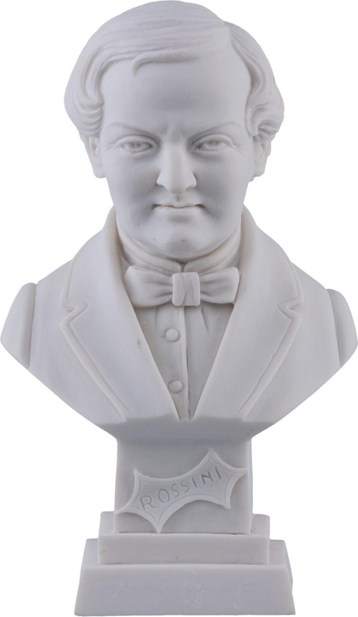 Music Gifts Albast borstbeeld Rossini 11 cm