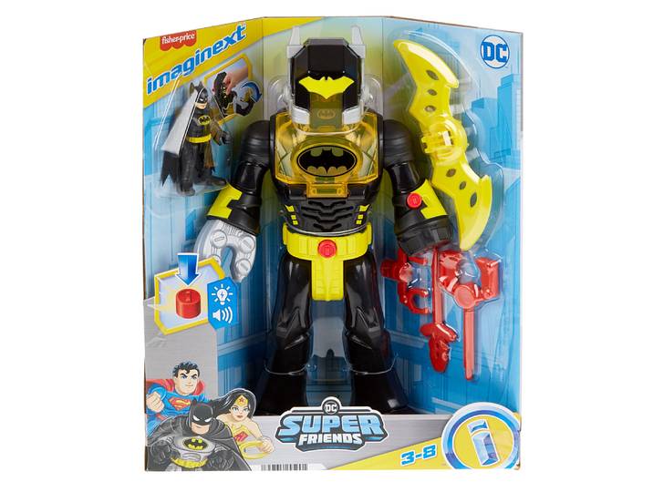 fisher-price-dc super friends batman dans son exosquelette-robot