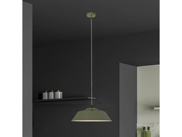 Mexlite Hängeleuchte Nove, dimmbar, grün, für Küche, Metall