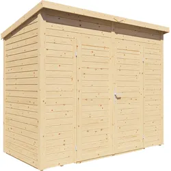 Bertilo Gerätehaus Timmo 2 - 19 mm naturbelassen Timmo 2: 244x121 cm
