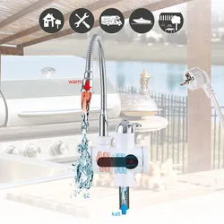 Mauk digitaler Wasserhahn mit integriertem Durchlauferhitzer und Temperaturanzeige