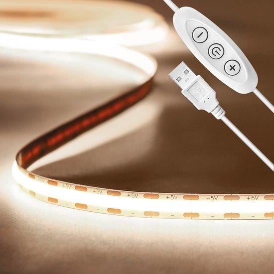 WAN USB LED Achtergrondverlichting Strip van 2m met Dimbare Natuurlijk Witte 4000K