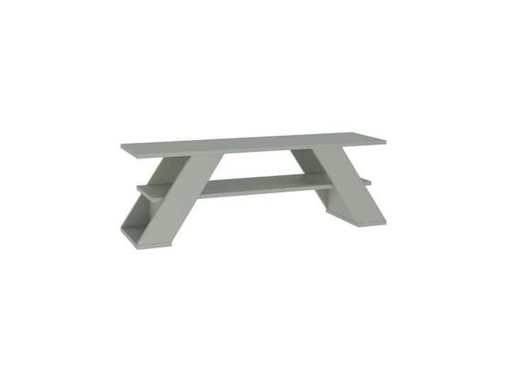 Calicosy Tv-Möbel 3 Regale L120 cm - Farfalla, Grün, 33.5x40x120 cm, Wohnzimmer, TV Möbel, Lowboards, Lowboards stehend
