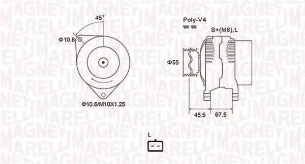 Magneti Marelli Generator 063731963010 Für Nissan