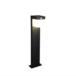 LED Außenstehlampe Wegeleuchte Gartenlampe Solar schwarz Sensor Akku H 50 cm