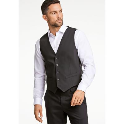 Anzugweste LINDBERGH "Anzugweste Modern Fit", Herren, Gr. 46, schwarz, Obermaterial: 54% Polyester, 44% Wolle, 2% Elasthan. Futter: 95% Polyester, 5% Elasthan, Westen Anzugweste