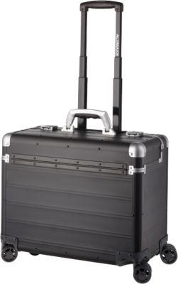 ALUMAXX Business Trolley PANDORA, mit Tragegriff und Rollen, Aluminium, mattschwarz