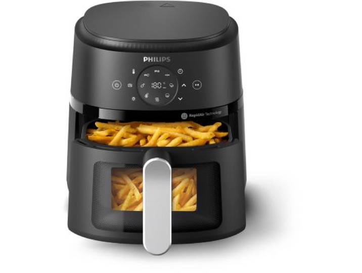 Philips - Airfryer Na211/00 Friteuse Sans Huile Avec Fenêtre De Cuisson Noir/Argent, Série 2000 3.2l