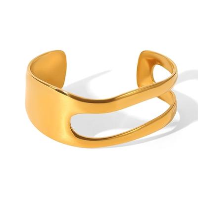 Samba Zubehör Boho Goldfarbene verstellbare Armbänder - Geklöppelte Armreifen geometrische offene Armreifen und gewellter Armreif für Damen Performance Kostüm