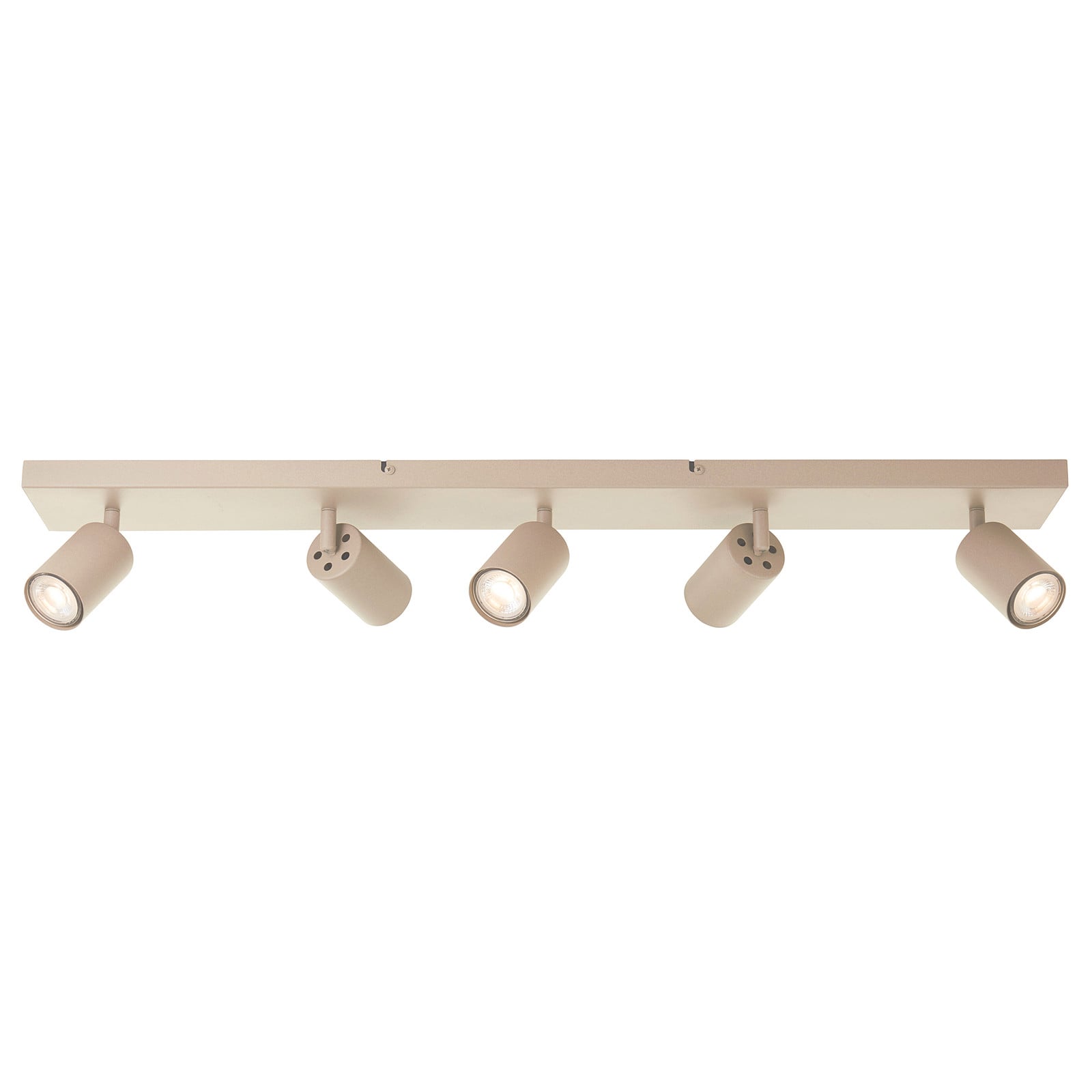home24 LED-plafondlamp Jello beige, metaal, GU10, B: 91 cm, D: 13 cm, H: 12 cm