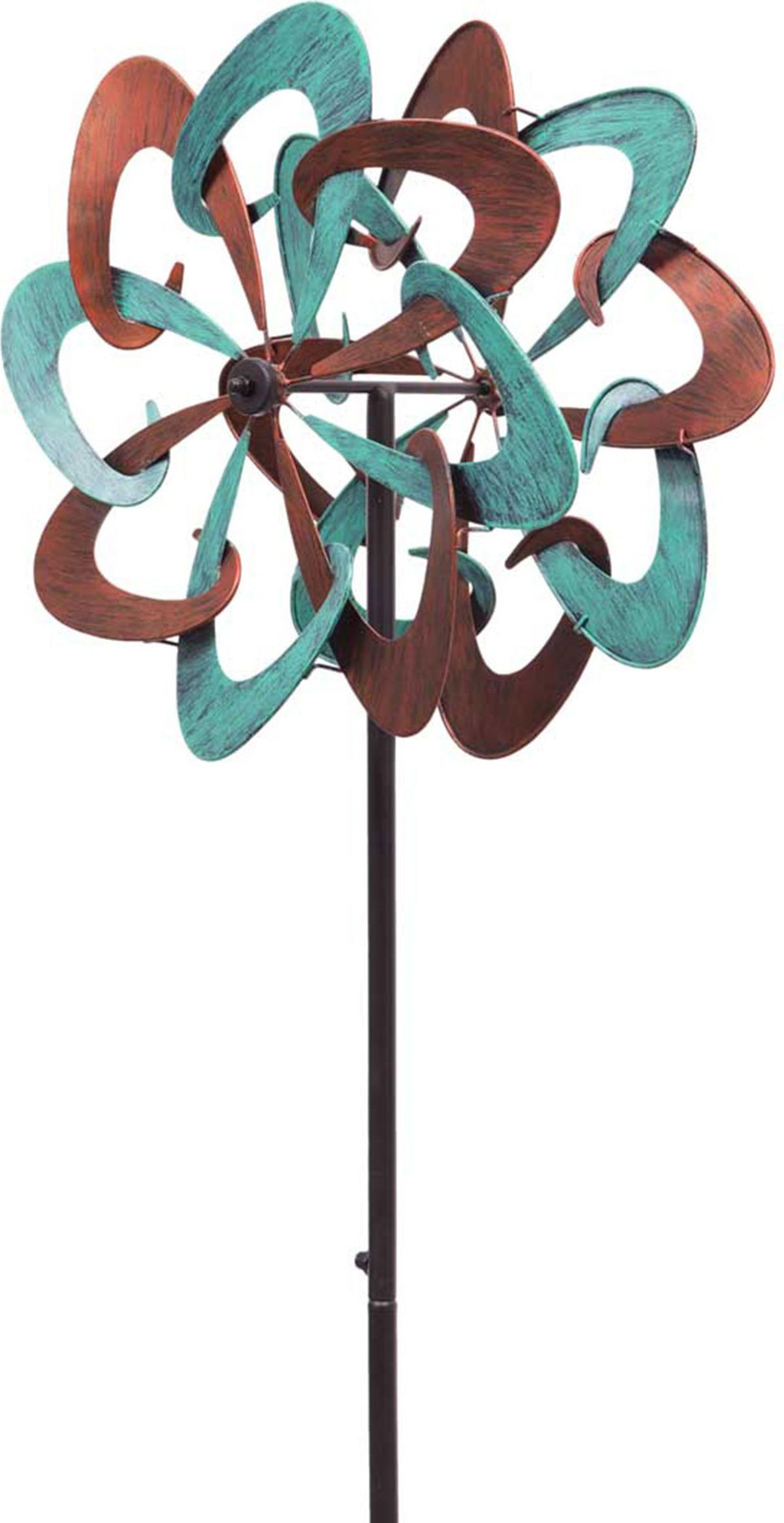 Invento Kinetische Kunst Metalen Windvaan Duett Koperen Spiraal