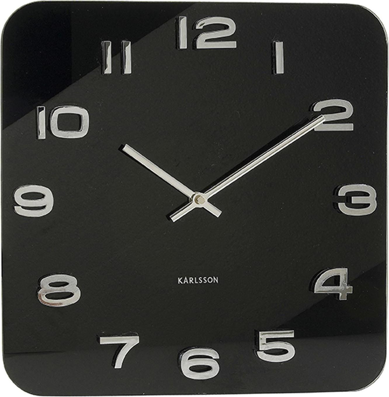 Karlsson Vintage wandklok vierkant zwart