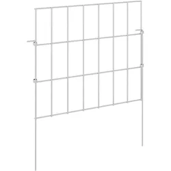 vidaXL Gartenzaun mit Pfählen 24 Stk. 35 x 30 cm Verzinkter Stahl