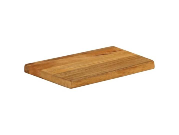 Tischplatte mit Rand Tisch, Massivholz Mango, 60x40x3,8 cm Rustikaler Stil, Maserung, leicht zu reinigen, vielseitig, solide Konstruktion
