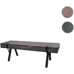 TV-Rack HWC-L54, Fernsehtisch Lowboard TV-Tisch, Metall 42x120x40cm ~ Marmor-Optik grau