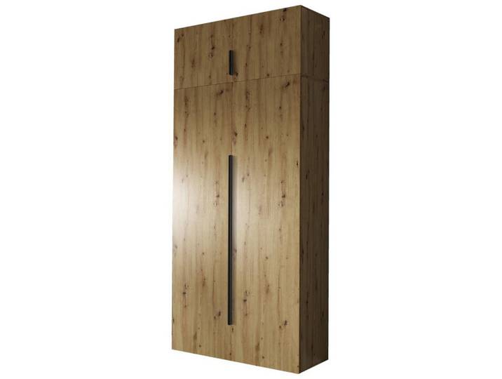 Compleo Kleiderschrank zwei Türen, Aufsatz als Option, Drehtürenschrank STELLS