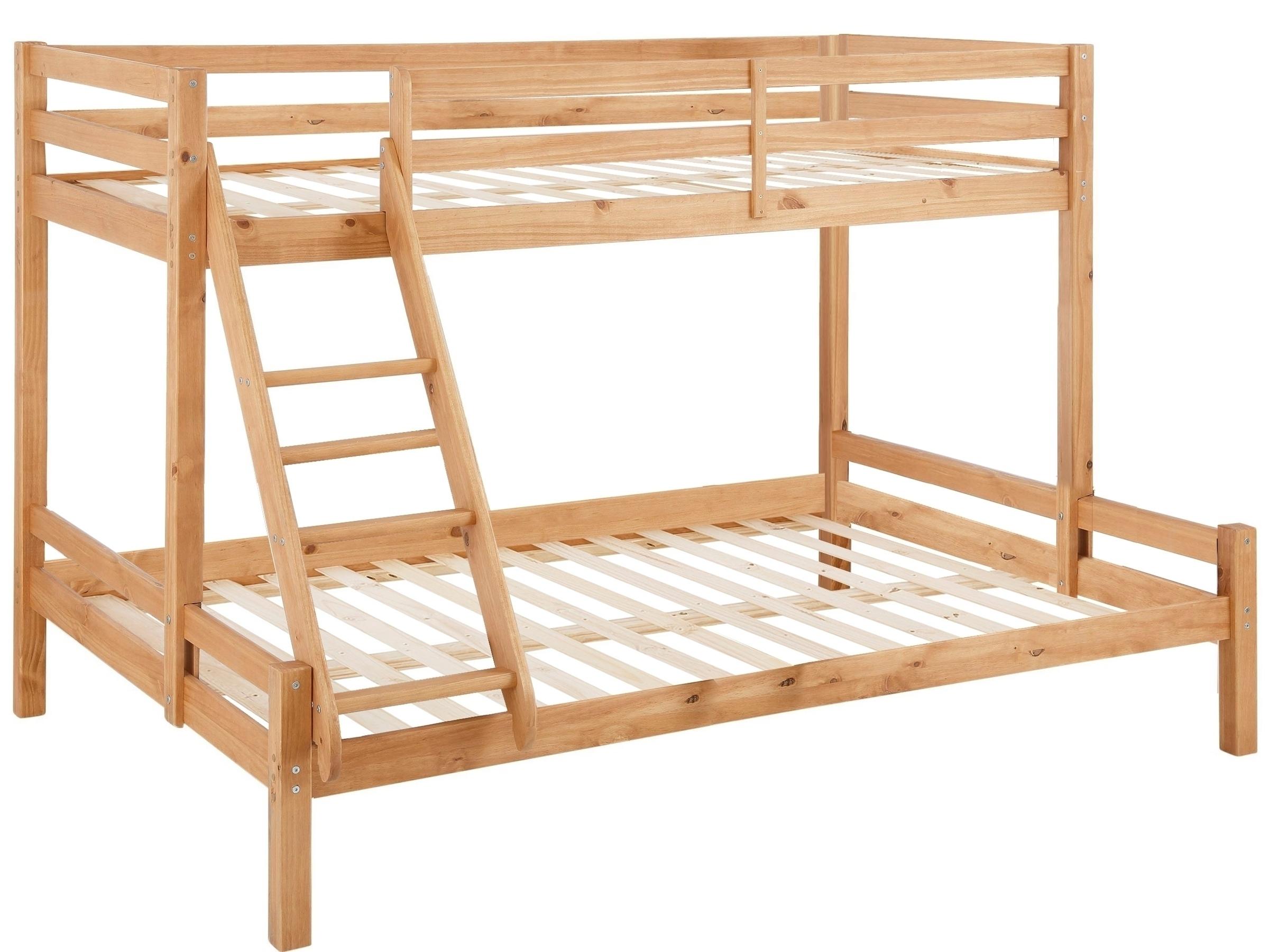 Etagenbett >Athen2< in Natur, Kiefer - 143x142x208cm (BxHxT)