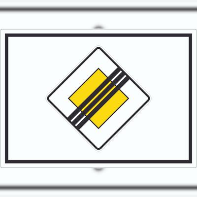 HB-Druck Vorfahrtstraße Ende Symbol Aufkleber A0 (841x1189mm)