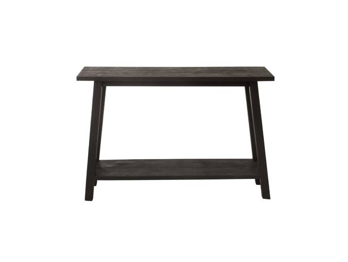 Console double plateau en bois recyclé l120 noir