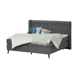 Twist Boxspringbett  Madison ¦ grau ¦ Maße (cm): B: 177 H: 122