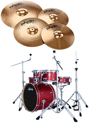 "Ludwig Evolution Bundle 20"" Crimson Crimson Sparkle"