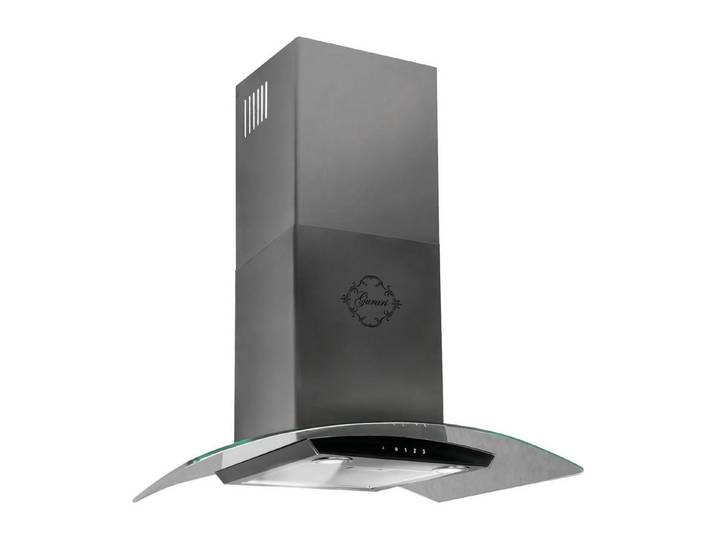 GURARI Wandhaube GCH 465 IS 60 BL PRIME N Dunstabzugshaube 60 cm Schwarz Abzugshaube. Abluft/Umluft, saugstarker 1000 m³/h Motor, Dunstabzug Wandmontage