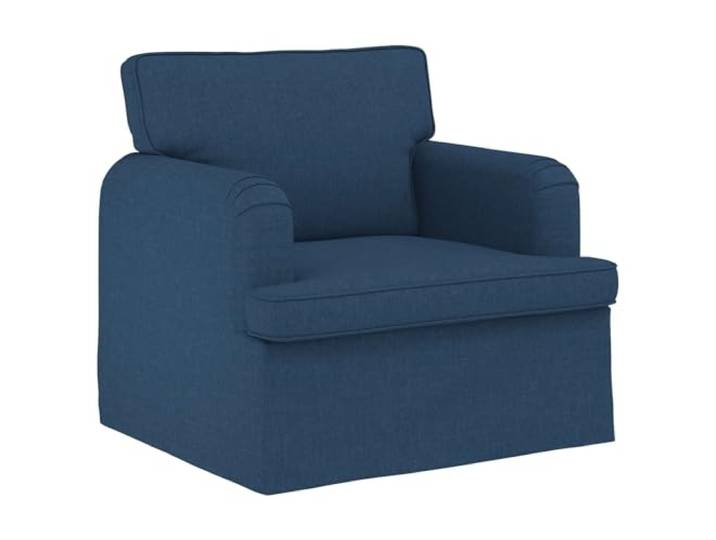 Todiikf Modulares Sofa Einzelsofa Sessel Stoff Blau 84 x 80 x 85 cm Ergonomisches Modulsofa mit Metallgestell und Armlehnen fuer Wohnzimmer sowie Schlafzimmer. Flexibel anpassbar.