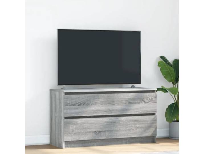 Helloshop26 TV-Möbel Sonoma, grau, praktische Aufbewahrung, 100 x 35 x 54 cm, aus Holz, grau, 02_0051757