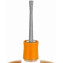 Spirella WC Bürste Klobürste Toilettenbürste hochwertig „Sydney“ mit hygienischem Behälter Orange