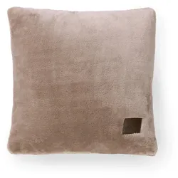 benuta Finest - Kissen Lux Taupe 50x50 cm