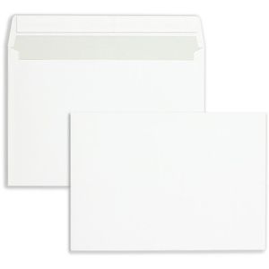 Blanke Briefumschläge weiß, C5, ohne Fenster, haftklebend, 100g/m², 500 Stück