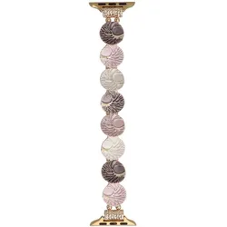 Neue Armbänder für die Smartwatch GlacierX Gleam Tree Stretch Bracelet Dusty Purple für Apple Watch 38/40/41mm Gold-Heide.