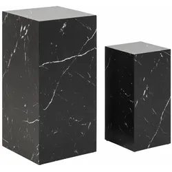 SalesFever »Callum« Beistelltisch 2er-Set schwarz in Marmoroptik