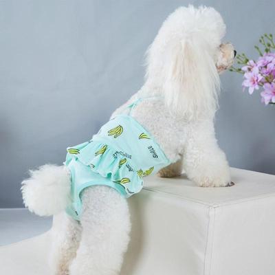 United Banana Print Breathable Dog Physiological Pants Comfortable Washable Dog Sanitary Pants green l