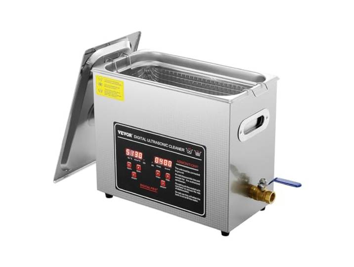 VEVOR Ultrasone reiniger, roestvrij staal, 300 W, 6 l, ultrasoon reinigingsapparaat met digitaal display, 0-30 minuten, ultrasone reiniging voor sieraden, brillen, horloges enz.