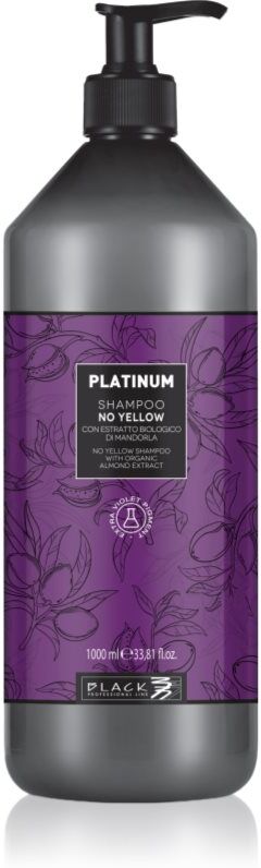 Black Professional Line Line Platinum No Yellow Shampoo shampoing sans sulfates anti-jaunissement 1000 ml