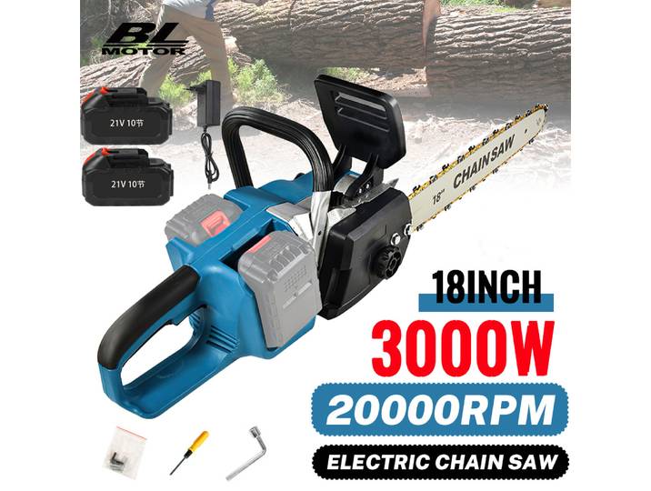 Scie électrique sans balais à haute efficacité, tronçonneuse portative sans fil de 18 pouces, outils électriques portatifs, coupe-bois pour Makita