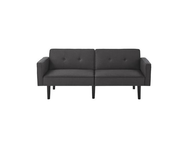 i@home Schlafsofa verstellbares Sofabett, Packung set, 2-in-1-Sofabett, Zweisitzer-Sofa,schwarz/weiß