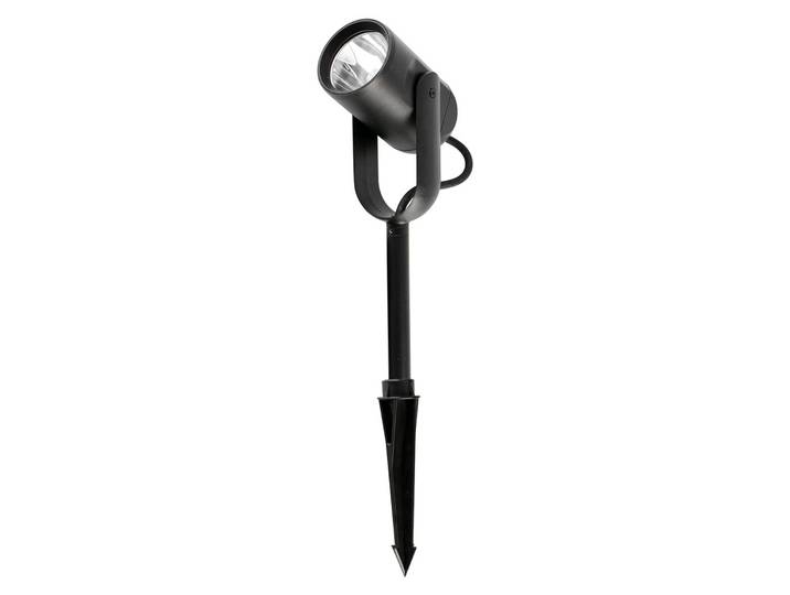 FARO BARCELONA LED-Erdspießleuchte Slot, 20 cm Slot, schwarz, Aluminium, Modern