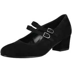 Pumps GABOR "Gabor Pumps Veloursleder", Damen, Gr. 38, schwarz, Veloursleder, Schuhe Pumps
