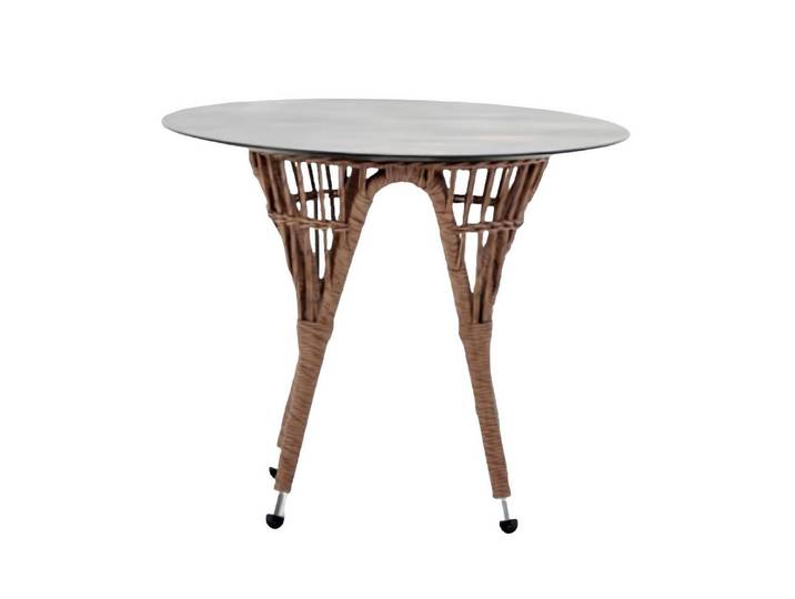 Xlmoebel Couchtisch Brauner Rattan Beistelltisch – Designer für Terrasse und Wohnzimmer (Couchtisch), Hergestellt in Europa