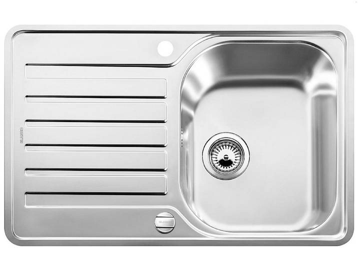 Blanco Edelstahlspüle Blanco Lantos 45 S-IF Compact Edelstahlspüle Bürstfinish, (1 St)
