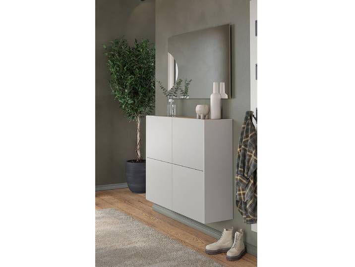Ensemble de vestiaire Binetto 2 pièces 100 x 200 x 27cm Beige/Cachemire