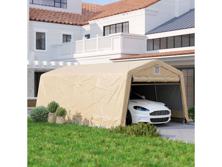 Outsunny Tente Garage 6,2x3,3m Acier Robuste PE Imperméable