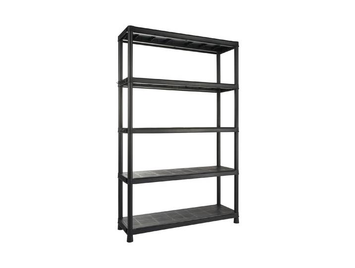 Oecoplan Plus Regal Kohlschwarz 120x40x187 cm 5 Böden Traglast: 70 kg pro Boden