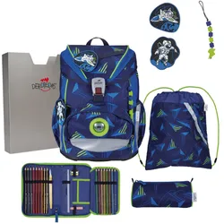 DerDieDas ErgoFlex Light LED Schulranzen-Set 5tlg. Moon Mission 22 Liter