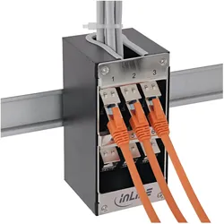 InLine Keystone-Verteilerkasten 9-Port Cat.6A Wand-/Hutschinenmontage, Zubehör Netzwerk